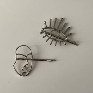 Silver Artistic Hair Clips